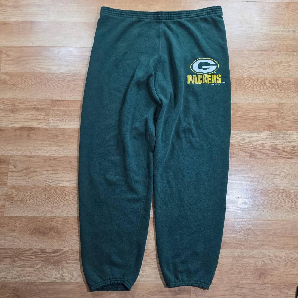 Green Bay Packers Tultex  Sweatpants Mens Large 1995 Logo Green Vintage 90s USA